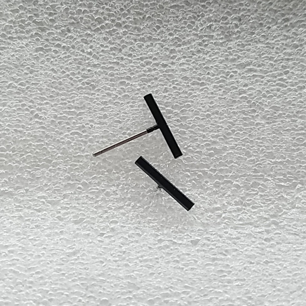 RESTOCKED! Minimalist Matte Black Bar Earrings